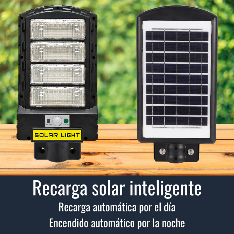 1 + 1 GRATIS | PowerGLOW Profesional™ - La única lampará solar con batería extendida. (Incluye soporte, sensor movimiento, anti-lluvia, 3 modos de luz y mando).