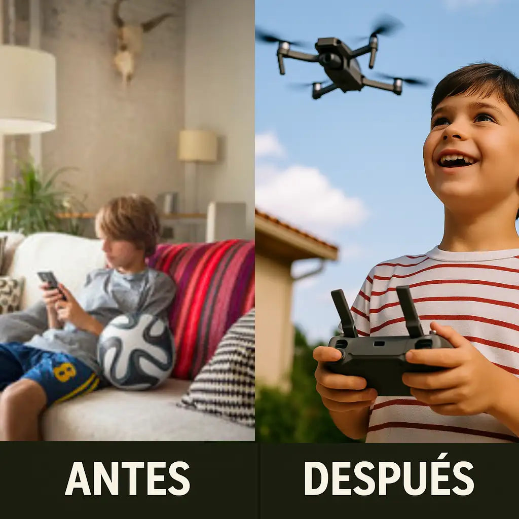 SkyHero 998 Pro Max 4K – El dron que hará que tu hijo alucine y tú quedes como un héroe (Incluye Auriculares Envolventes Profesionales + Doble cámara 4k + Maletín + Envío GRATIS)
