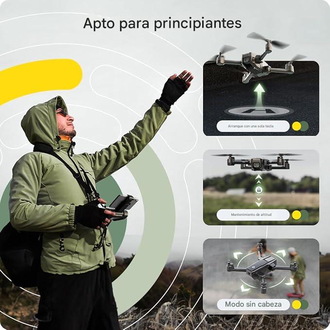 SkyHero 998 Pro Max 4K – El dron que hará que tu hijo alucine y tú quedes como un héroe (Incluye Auriculares Envolventes Profesionales + Doble cámara 4k + Maletín + Envío GRATIS)