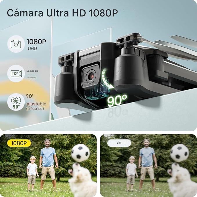 SkyHero 998 Pro Max 4K – El dron que hará que tu hijo alucine y tú quedes como un héroe (Incluye Auriculares Envolventes Profesionales + Doble cámara 4k + Maletín + Envío GRATIS)
