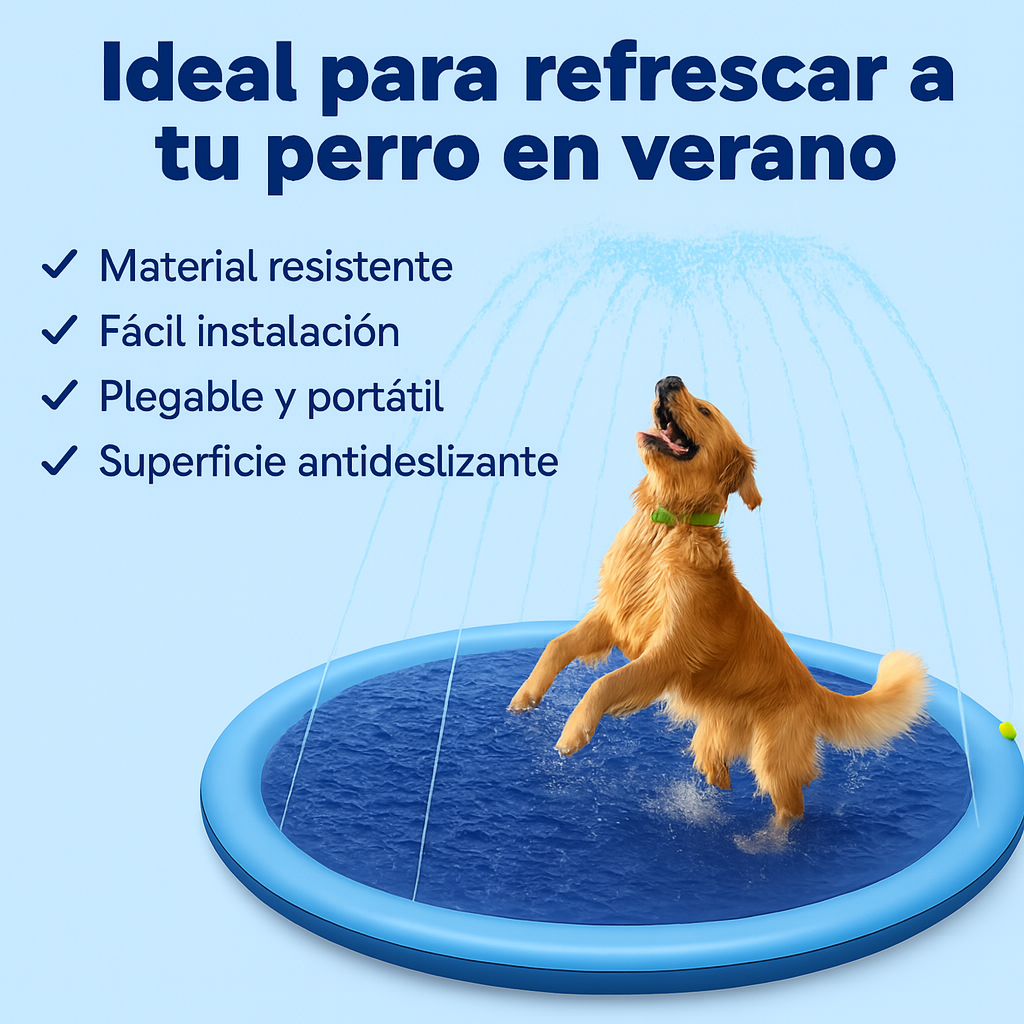 AquaSplash™ La alfombra aspersora que mantiene a tu perro fresco, feliz y protegido del calor… sin esfuerzo. (ENVÍO GRATUITO a toda España)