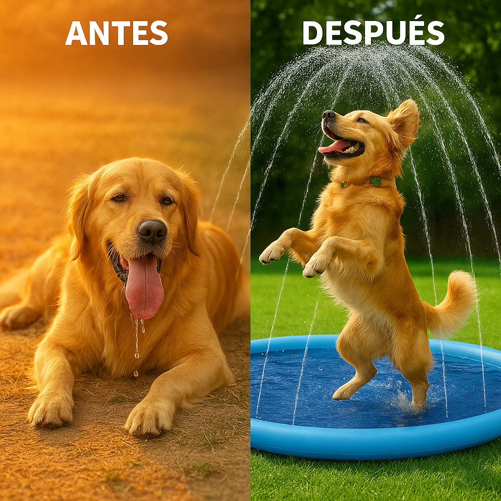 AquaSplash™ La alfombra aspersora que mantiene a tu perro fresco, feliz y protegido del calor… sin esfuerzo. (ENVÍO GRATUITO a toda España)