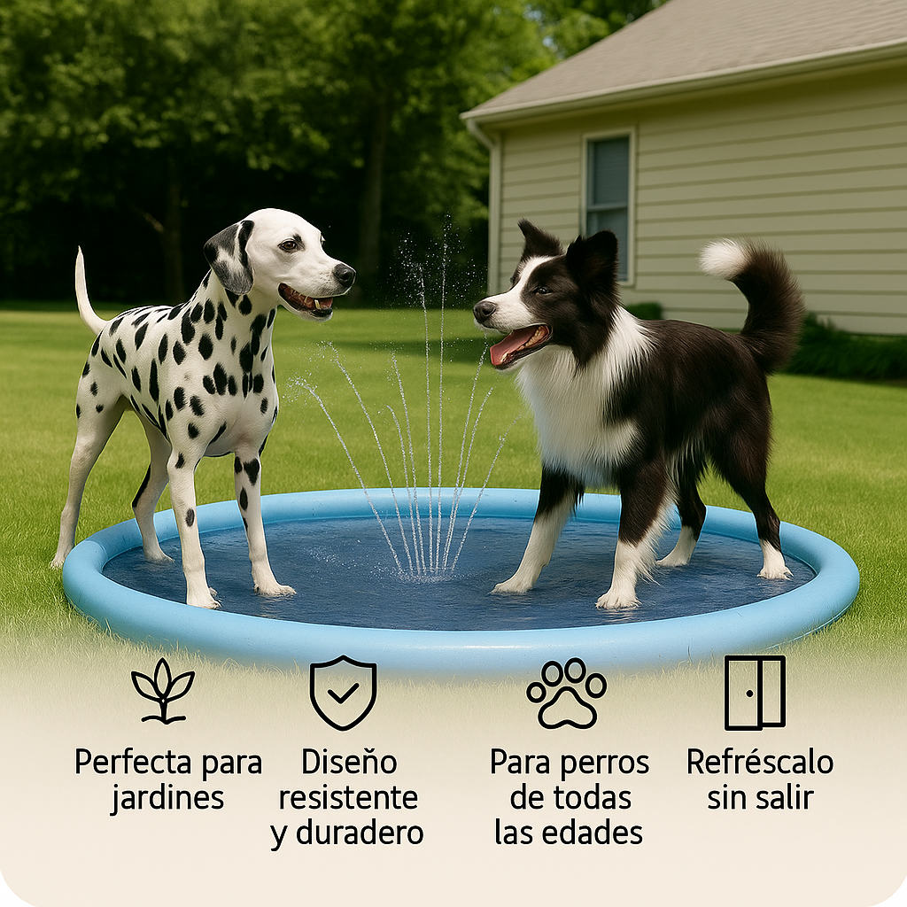AquaSplash™ La alfombra aspersora que mantiene a tu perro fresco, feliz y protegido del calor… sin esfuerzo. (ENVÍO GRATUITO a toda España)