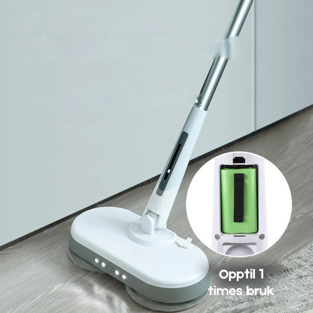 TurboClean 300™ - La única mopa eléctrica del mercado con tecnología turbo para eliminar la suciedad y los pelos 3 veces más rápido. (Hoy incluye 4 recambios GRATIS). tk