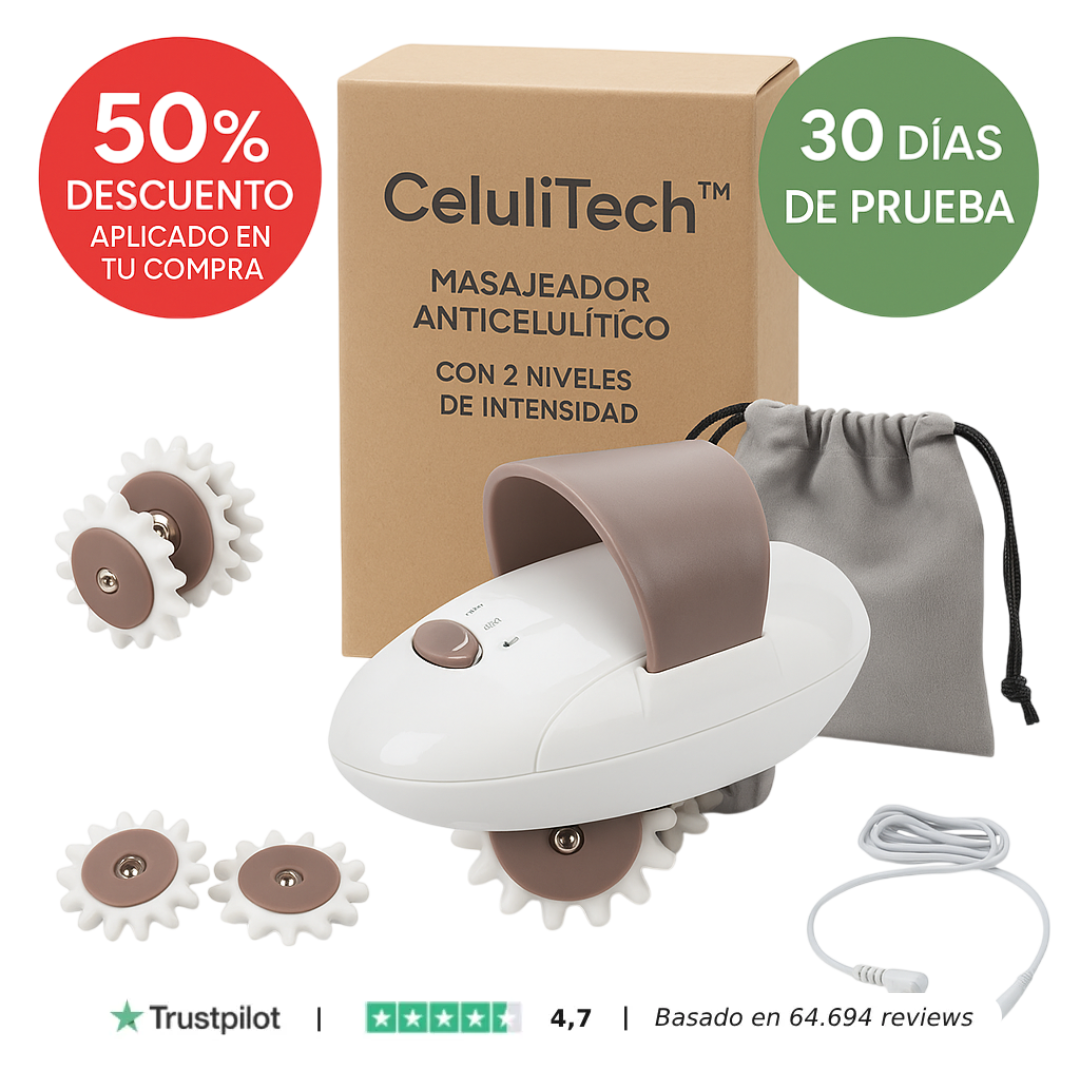 CeluliTech™ -  Elimina la celulitis y reafirma tu piel desde casa. *(Oferta Pre-Verano) +Envío GRATIS.