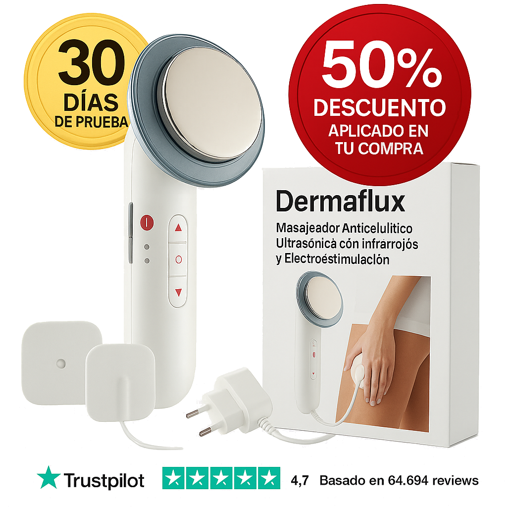 Dermaflux™ – Elimina la celulitis y reafirma tu piel desde casa. *(Oferta Pre-Verano) +Envío GRATIS.