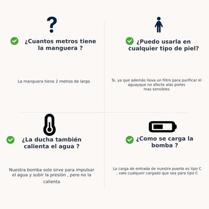 AquaLisse™ – La ducha portátil que te permite bañarte con presión y comodidad donde quieras. (Incluye GRATIS todo los complementos (Valorados en 40 euros).