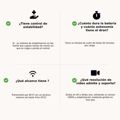Dron SkyGuard Pro™ | Vuela como un piloto experto sin miedo a perder tu dron con Envío GRATIS. *(Hoy Auriculares Envolventes Gratis + Doble cámara 4K + 2 baterías + Maletín incluido)