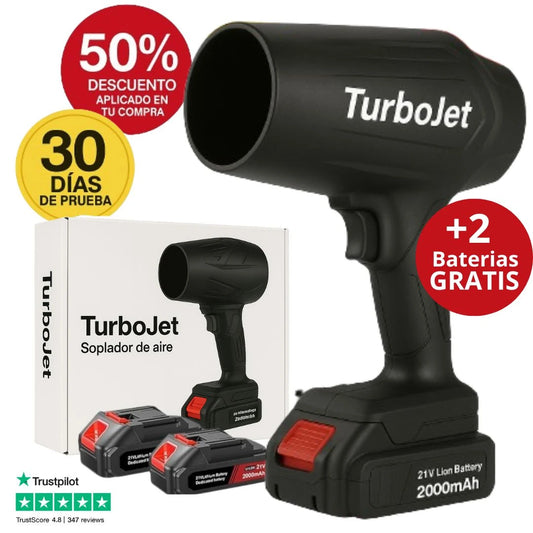 TurboJet™ - Limpia el jardín en cuestión de minutos, sin tener que barrer ni agacharte. Incluye 2 baterías. (+Envío GRATIS).