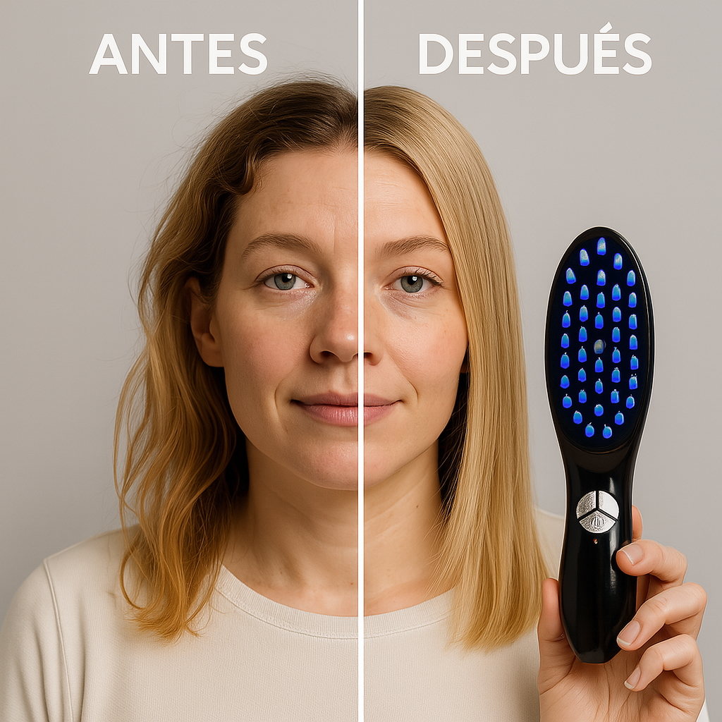 Capiluz™ – El único cepillo con luz terapéutica y nanohidratación que repara tu melena tras el verano y vuelve a poblar zonas vacías. (Incluye luz roja y azul, vibración, vapor y deposito para aceite) + Envío GRATIS