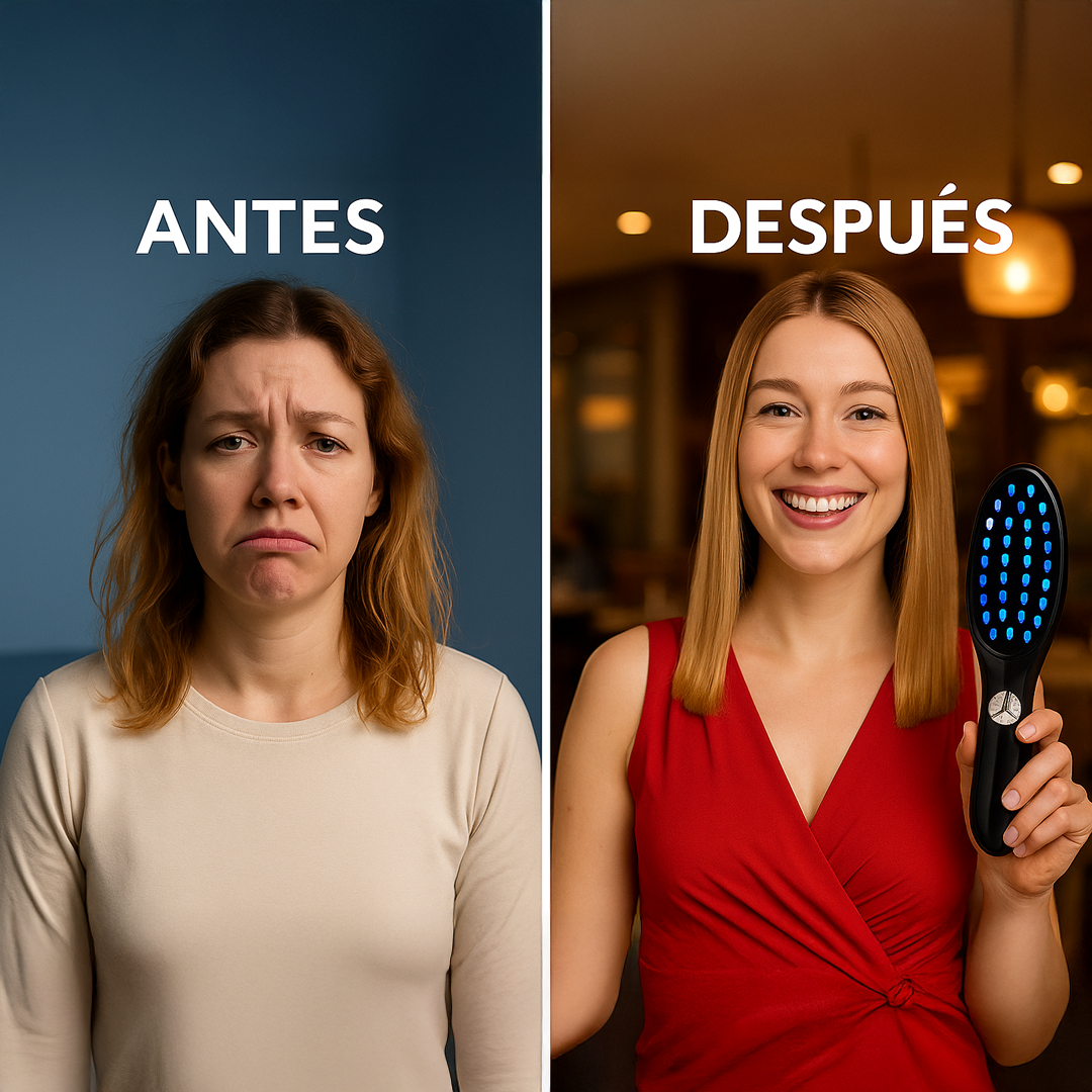 Capiluz™ – El único cepillo con luz terapéutica y nanohidratación que repara tu melena tras el verano y vuelve a poblar zonas vacías. (Incluye luz roja y azul, vibración, vapor y deposito para aceite) + Envío GRATIS