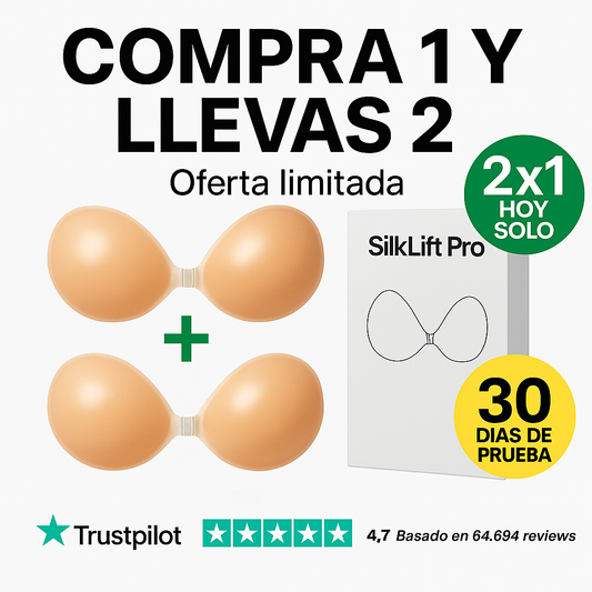 1 + 1 GRATIS | SilkLift Pro™ – Escote a prueba de baile y calor, invisible y lavable (+Envío GRATIS)