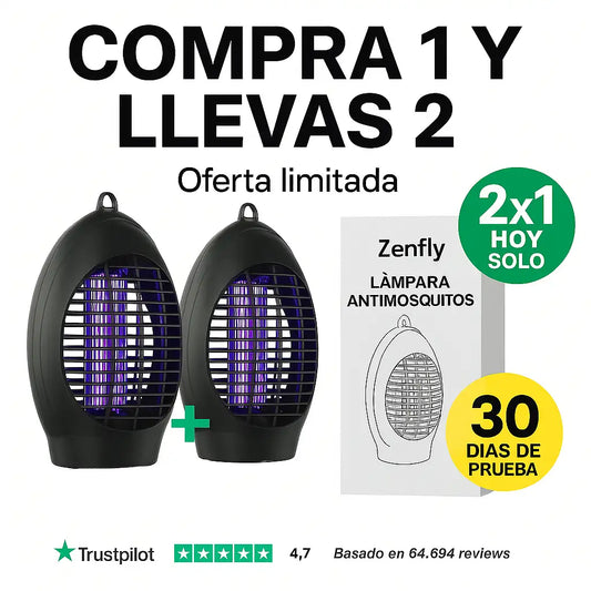 1 + 1 GRATIS | ZenFly™ – El único que elimina mosquitos de verdad sin químicos ni esfuerzo (Tecnología UV 360º)(+Envío GRATIS)