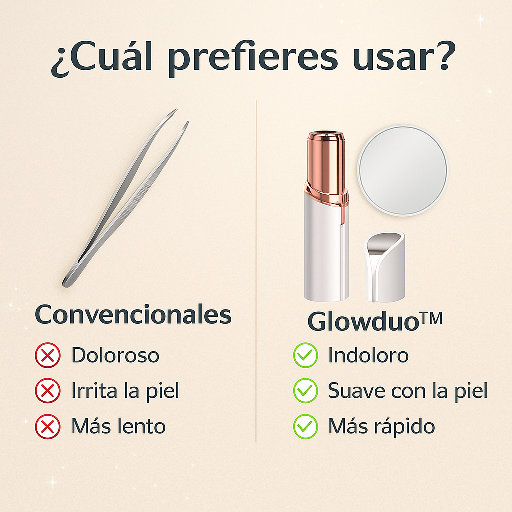 GlowDuo™ + Espejo Adhesivo grande – El único combo 2 en 1 que elimina el vello sin dolor y decora sin taladro tu rincón de belleza este verano. (+Envío GRATIS)