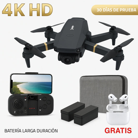 SkyHero 998 Pro Max 4K – El dron que hará que tu hijo alucine y tú quedes como un héroe (Incluye Auriculares Envolventes Profesionales + Doble cámara 4k + Maletín + Envío GRATIS)