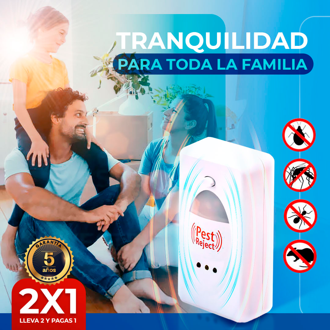 1 + 1 GRATIS | PestReject 3.0™ - La forma más económica de proteger a tu familia de las plagas (Tecnología ULTRASÓNICA que cubre hasta 200m²) (+Envío GRATIS)