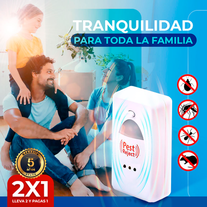 1 + 1 GRATIS | PestReject 3.0™ - La forma más económica de proteger a tu familia de las plagas (Tecnología ULTRASÓNICA que cubre hasta 200m²) (+Envío GRATIS)