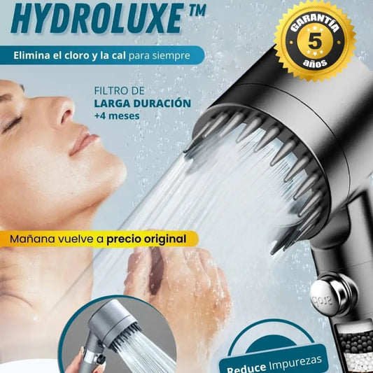 HYDROLUXE™ - Elimina el cloro y la cal de tu ducha. Además aumentarás la presión.