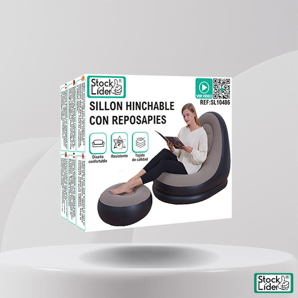 Deluxe DUO™ - El primer sofa hinchable de alta calidad. A prueba contra pinchazos. (Hoy incluye GRATIS inflador + reposapies)